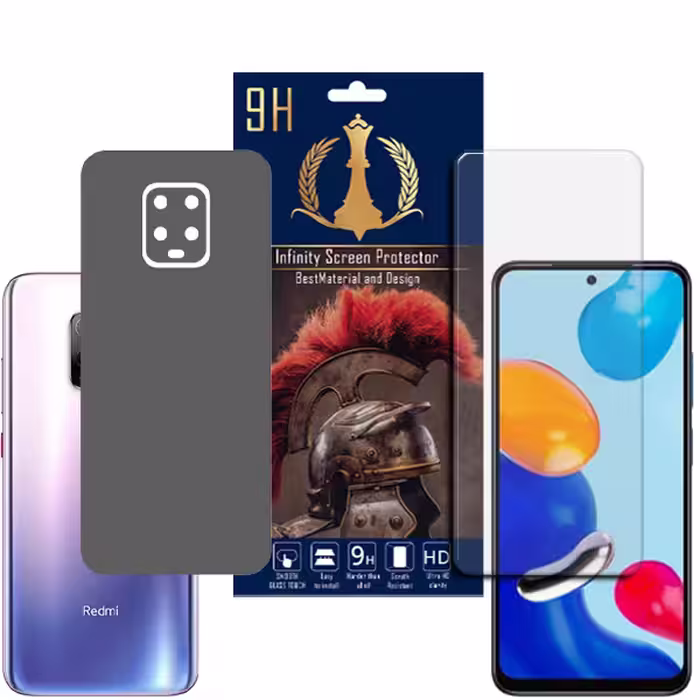 برچسب پوششی اینفینیتی مدل PRO MAX مناسب برای گوشی موبایل شیائومی REDMI 10X PRO به همراه محافظ صفحه نمایش