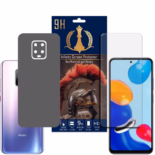 برچسب پوششی اینفینیتی مدل PRO MAX مناسب برای گوشی موبایل شیائومی REDMI 10X PRO به همراه محافظ صفحه نمایش