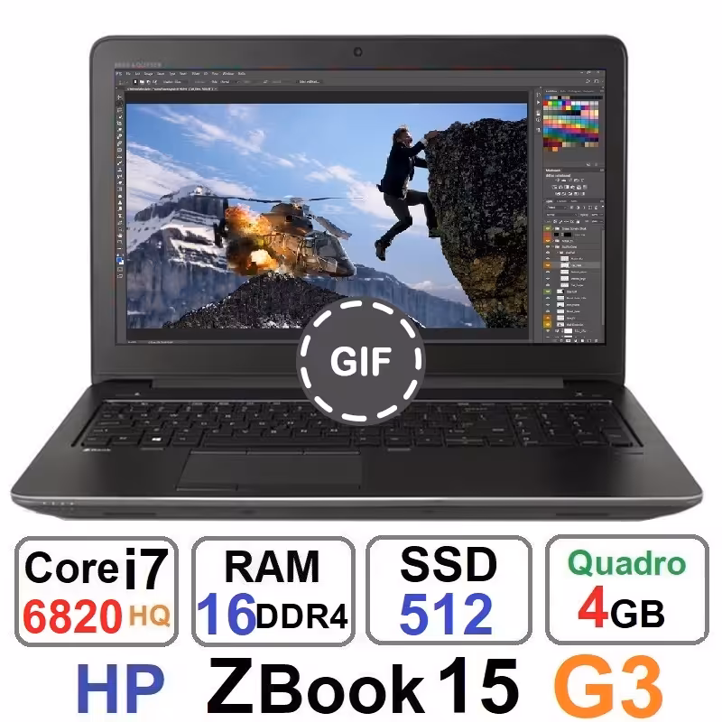 لپ تاپ اچ پی HP ZBook 15 G3 core i7 6820HQ رم16گیگ