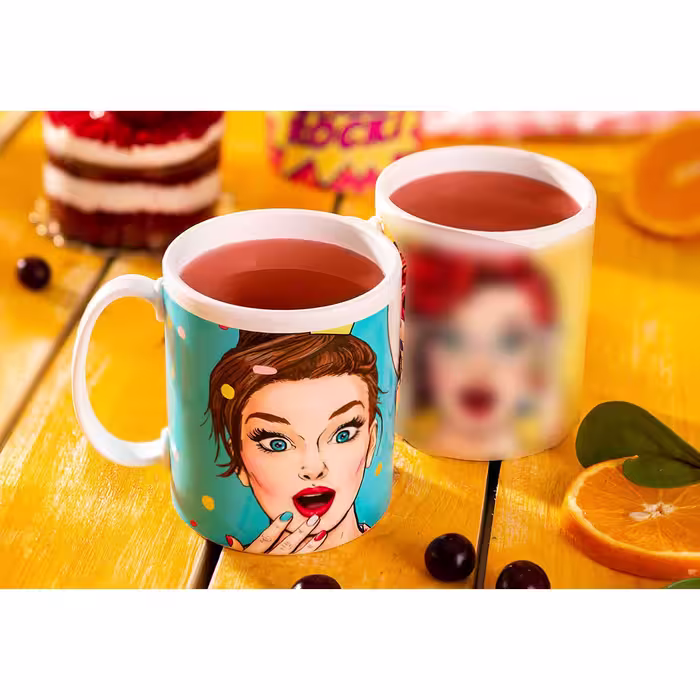 ماگ فرش کیپس مدل پلاستیکی دسته دار طرح دخترانه
