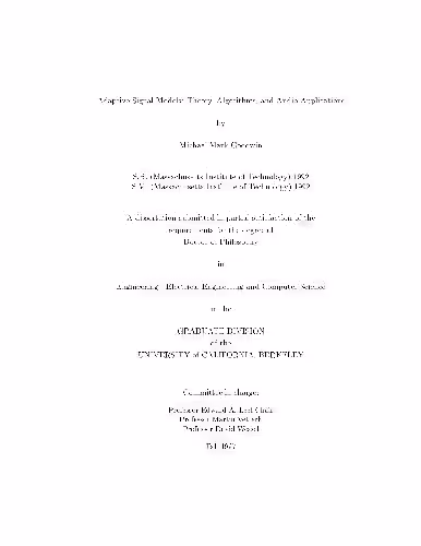 خرید و دانلود نسخه کامل کتاب Adaptive signal models.Theory,algorithms,and audio applications