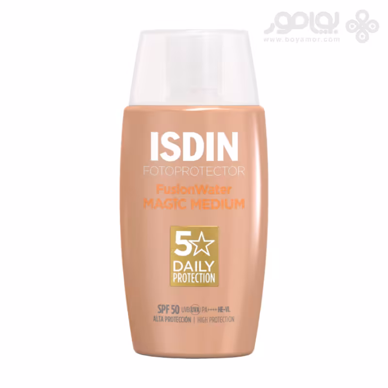 ضد آفتاب رنگی ایزدین مدل FUSION WATER MAGIC حاوی SPF50 رنگ متوسط