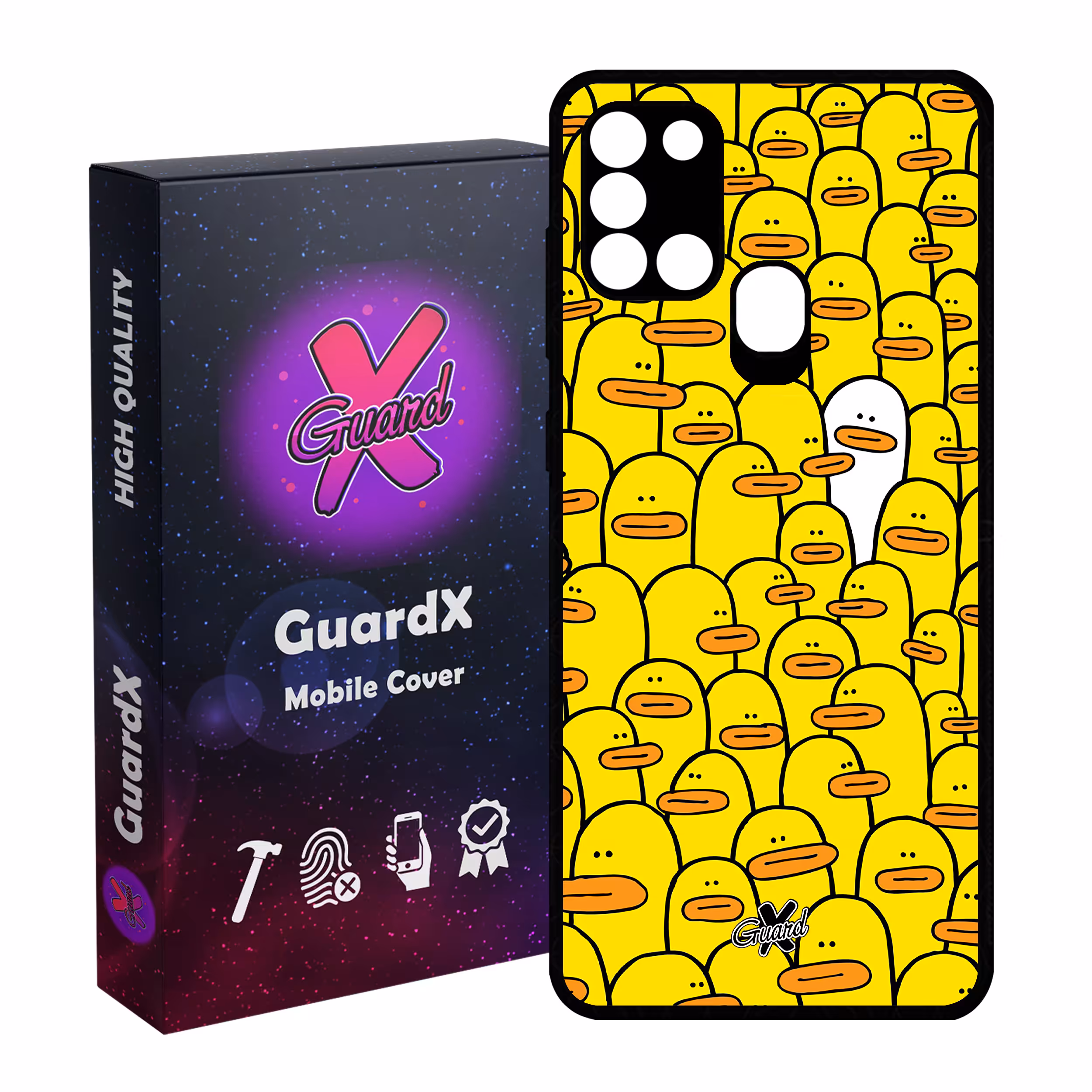 کاور گارد ایکس طرح اردک مدل Glass10361 مناسب برای گوشی موبایل سامسونگ Galaxy A21s