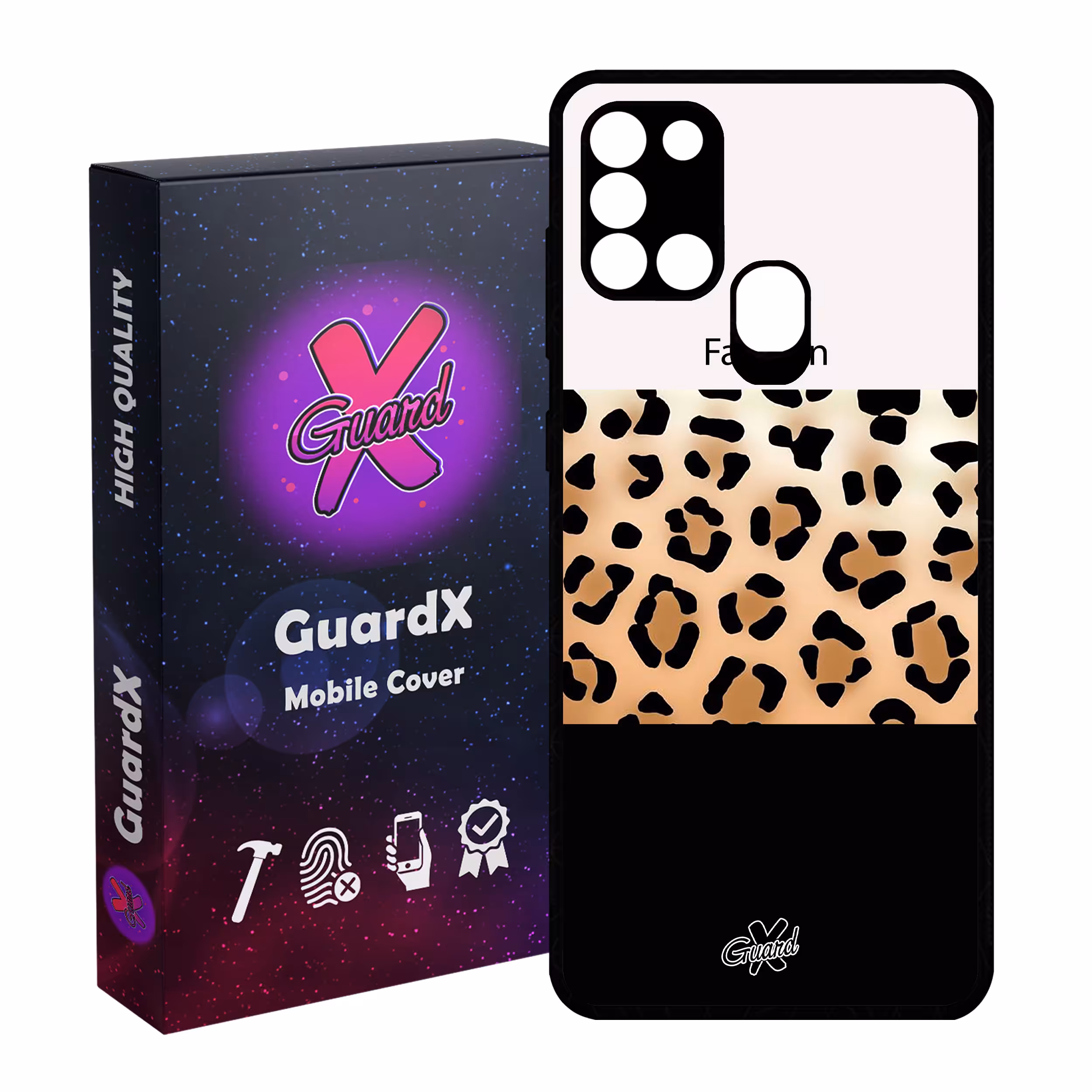 کاور گارد ایکس طرح پلنگی مدل Glass10395 مناسب برای گوشی موبایل سامسونگ Galaxy A21s