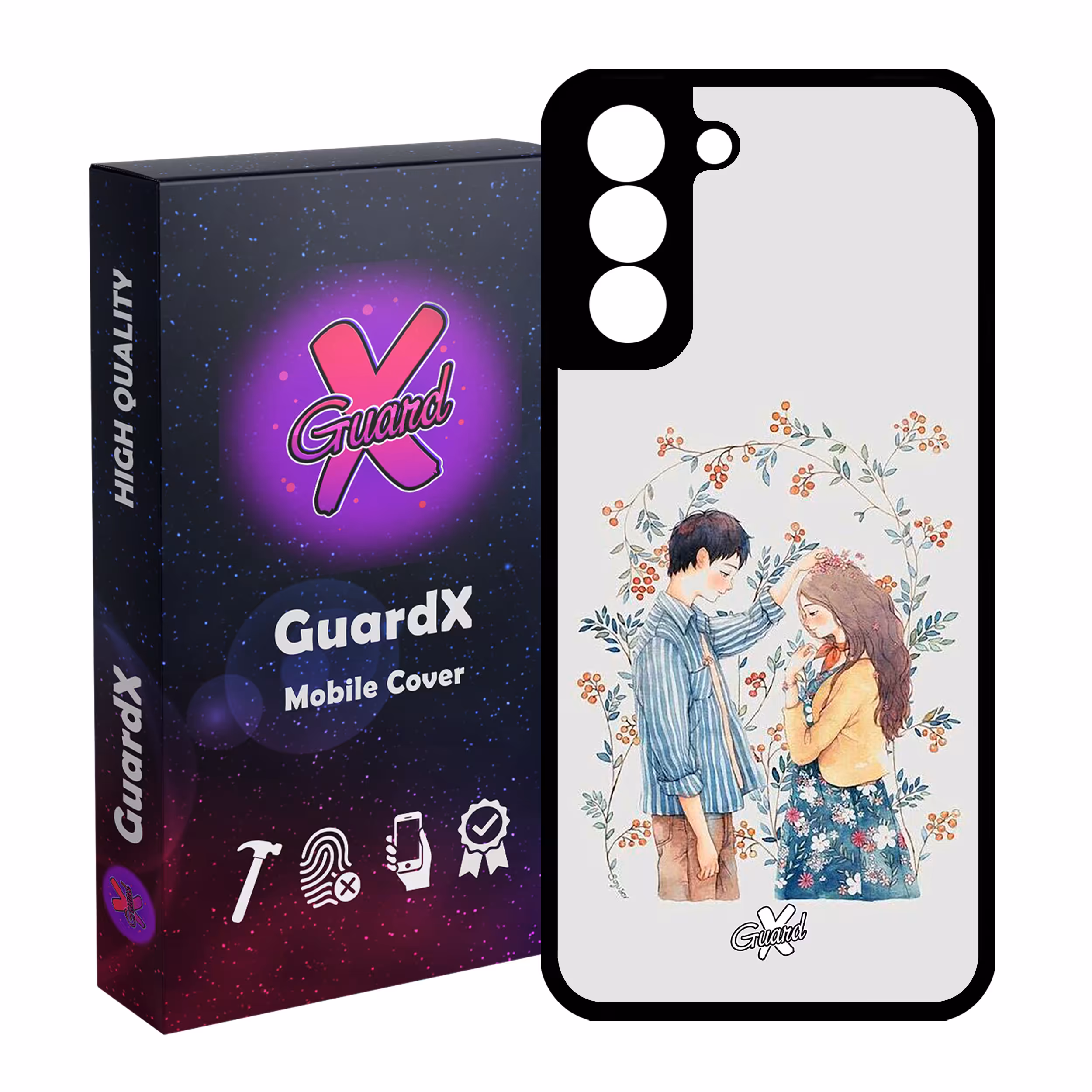 کاور گارد ایکس طرح Love مدل Glass10316 مناسب برای گوشی موبایل سامسونگ Galaxy S21 FE