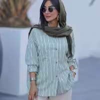 شومیز مانتویی لینن پفکی گیسو