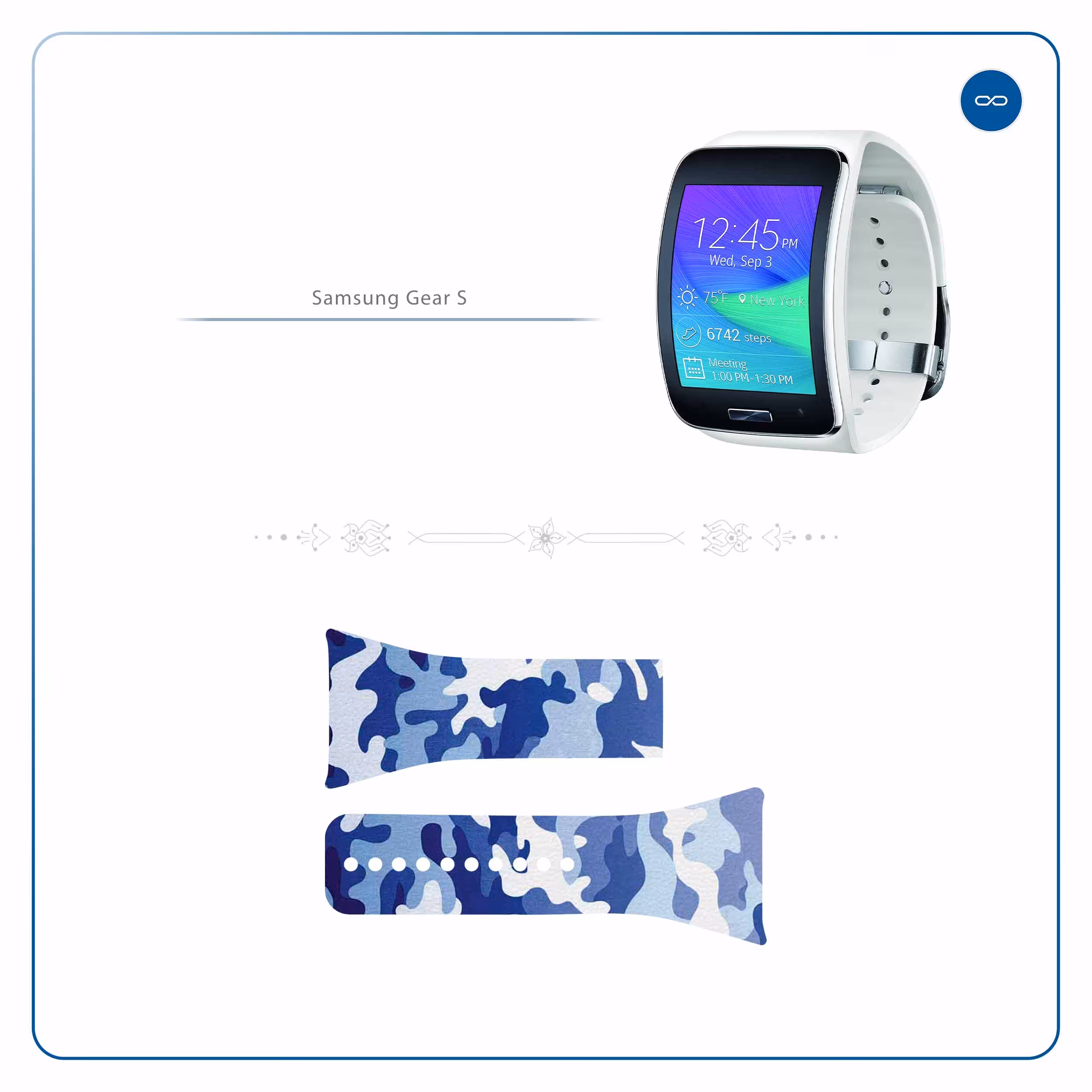 برچسب ماهوت طرح Army_Winter مناسب برای ساعت هوشمند سامسونگ Galaxy Gear S