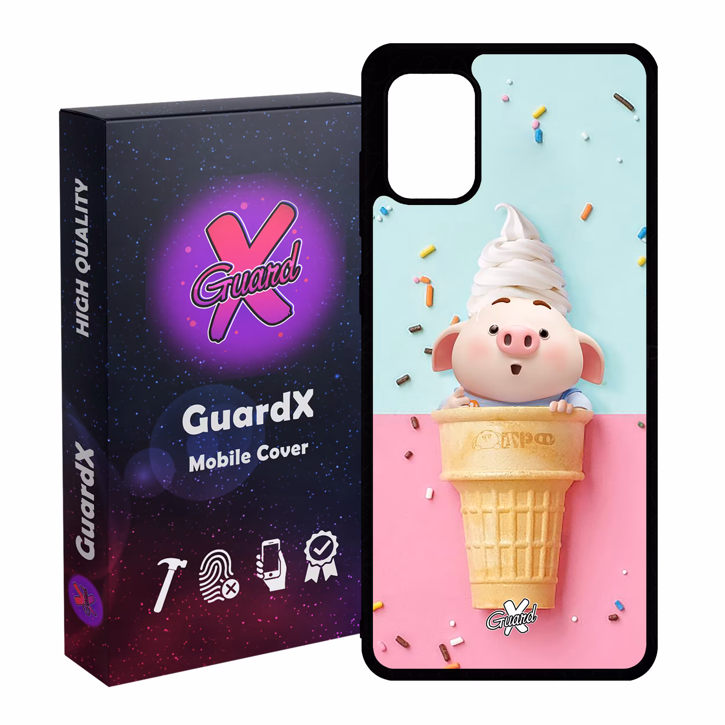 کاور گارد ایکس طرح Pig مدل Glass10026 مناسب برای گوشی موبایل سامسونگ Galaxy A31