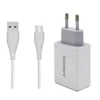 شارژر دیواری آرسون مدل AN-W3A به همراه کابل microusb