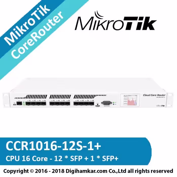 کر روتر میکروتیک مدل  CCR1016-12S-1S