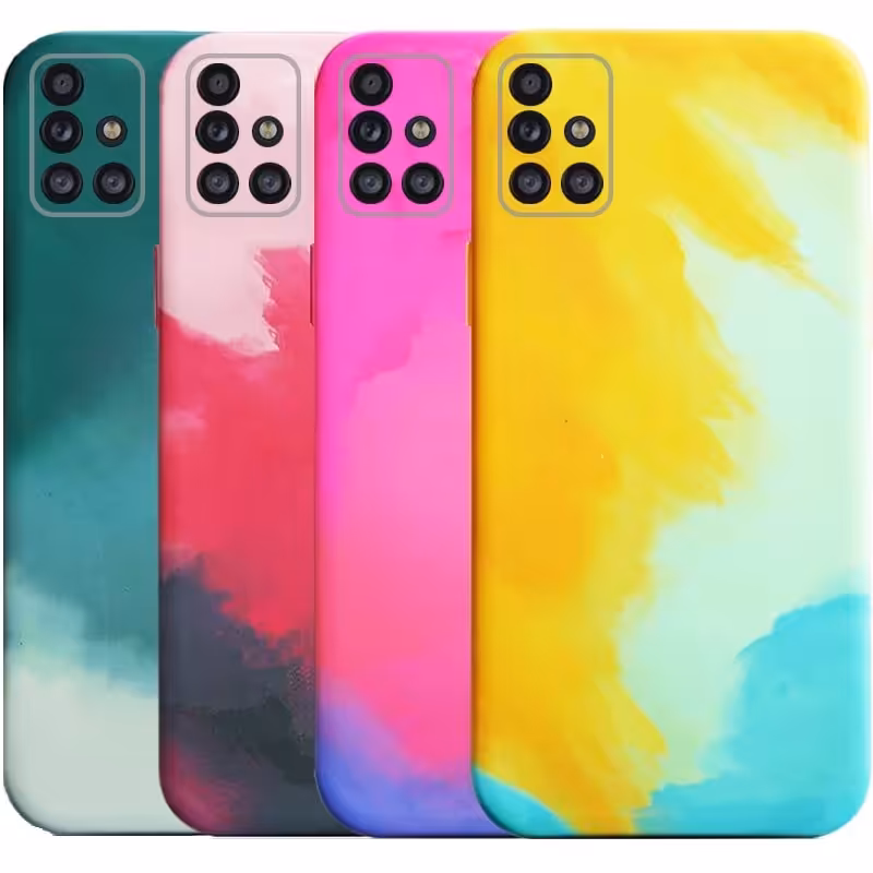 قاب گوشی مناسب برای Samsung Galaxy A71 مدل تی پی یو آبرنگی طرح رینبو اورجینال (محافظ لنزدار) Rainbow TPU Case Water Color
