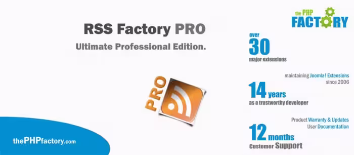 دانلود افزونه RSS Factory PRO برای جوملا
