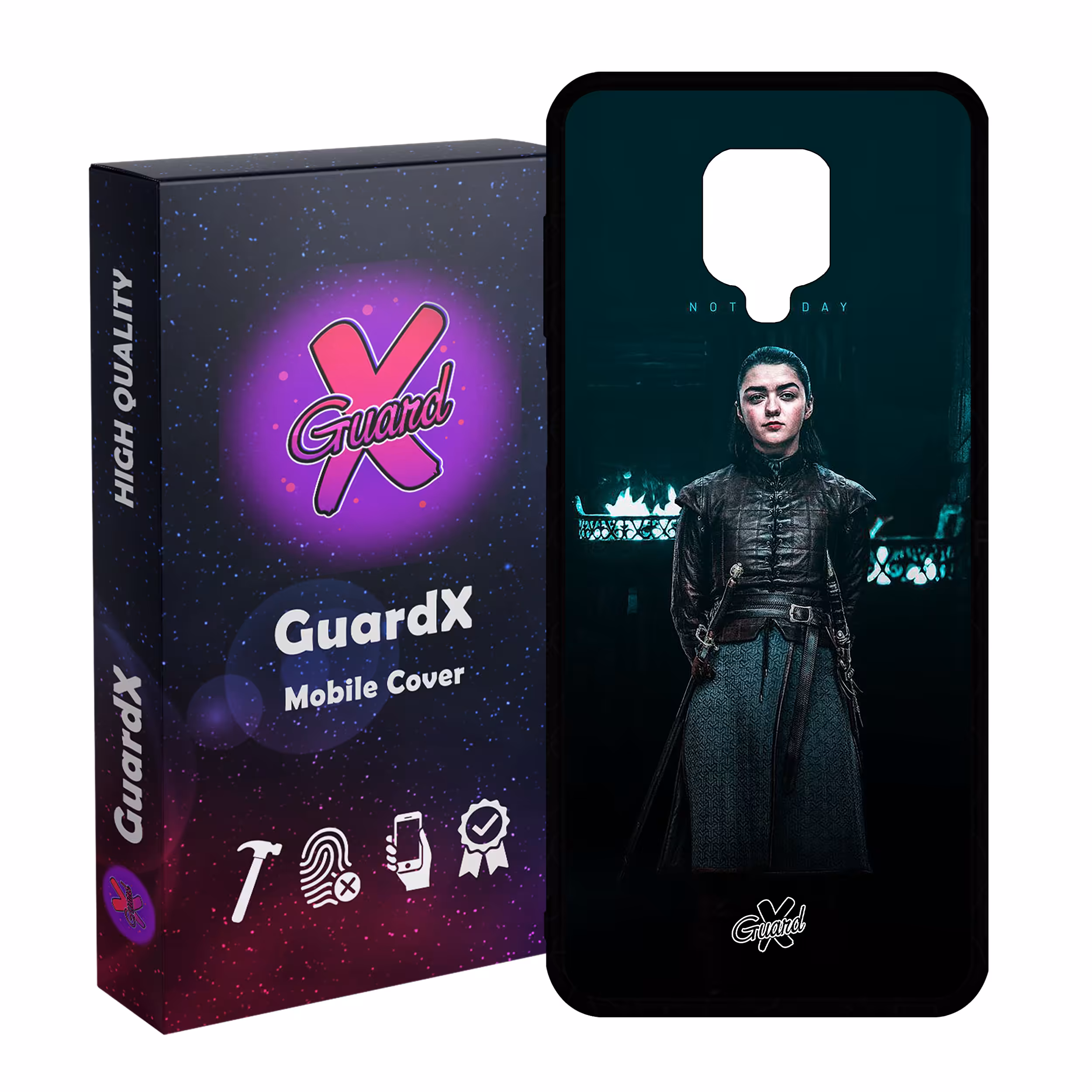کاور گارد ایکس طرح آریا مدل Glass10421 مناسب برای گوشی موبایل شیائومی Redmi Note9 Pro/Note 9 Pro Max/Redmi Note 9S/MI Poco M2 Pro