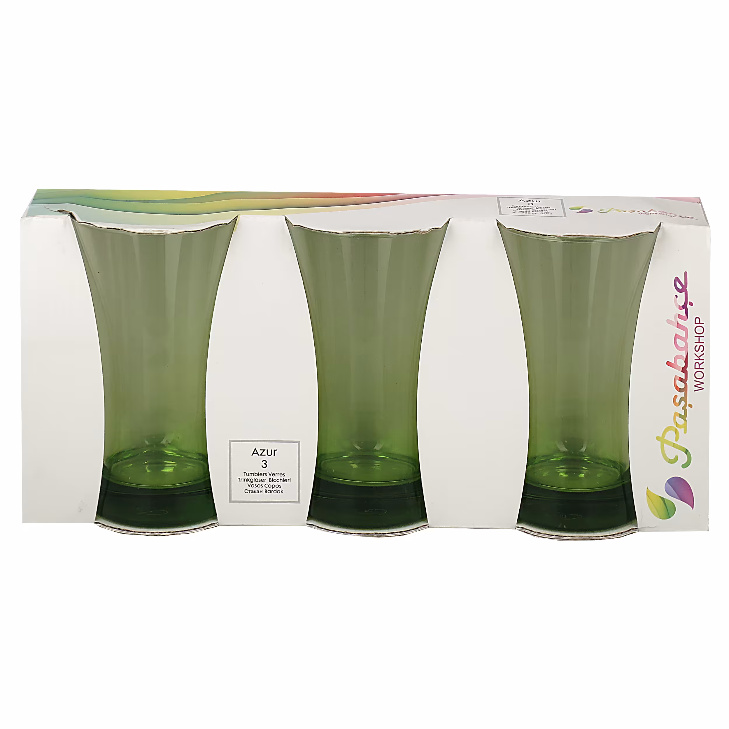 لیوان پاشاباغچه مدل آزور کد 42055 بسته  3 عددی