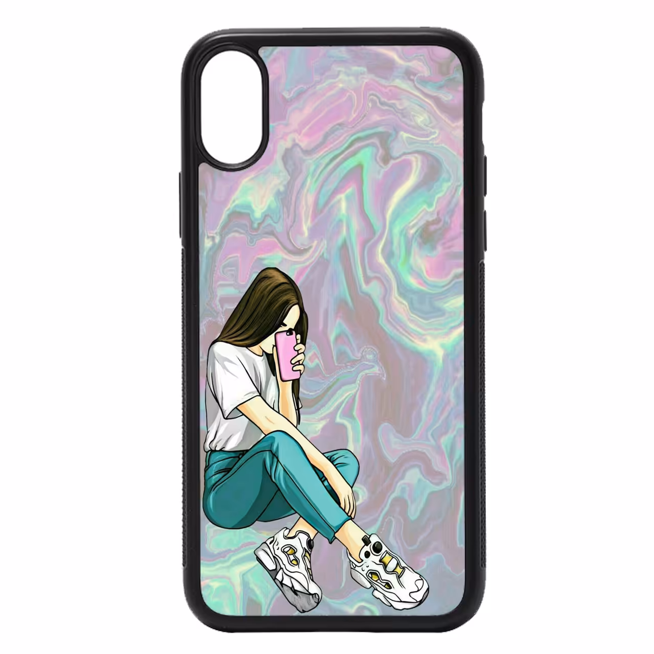 کاور طرح دخترانه کد 7186 مناسب برای گوشی موبایل اپل iphone x/xs