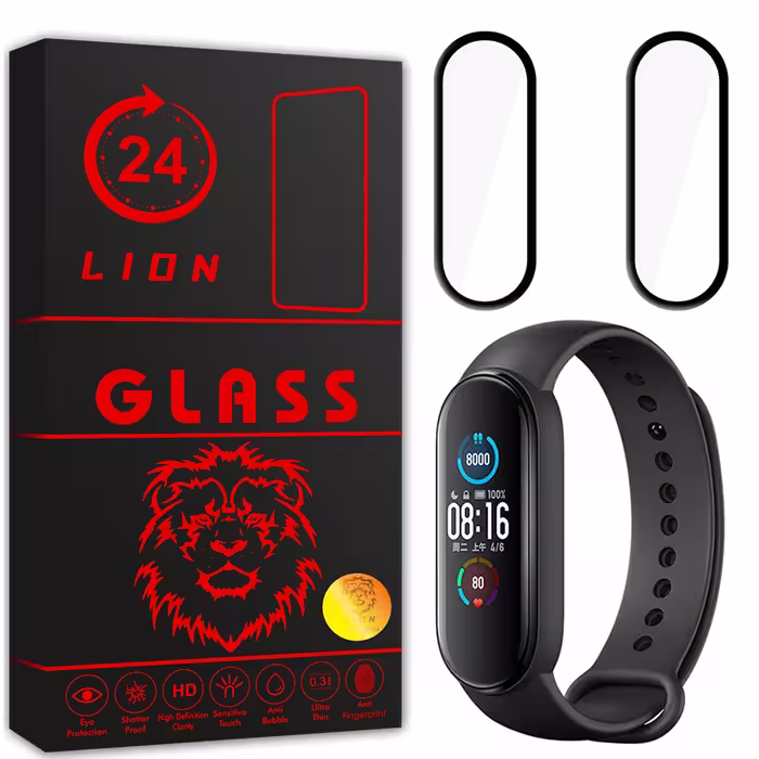 محافظ صفحه نمایش لاین مدل RT007 مناسب برای ساعت هوشمند شیایومی Mi Band 5 بسته دو عددی