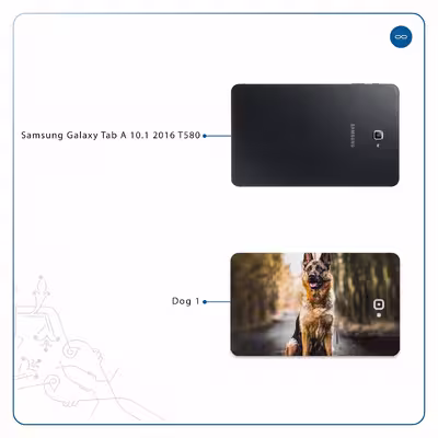 برچسب پوششی ماهوت مدل Dog-1 مناسب برای تبلت سامسونگ Galaxy Tab A 10.1 2016 T580