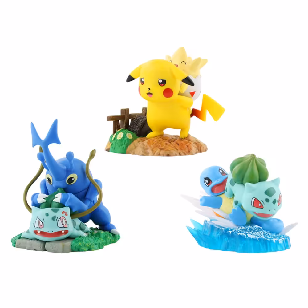 فیگور پوکمون Pokemon طرح پیکاچو Pikachu مجموعه 3 عددی کد 301023