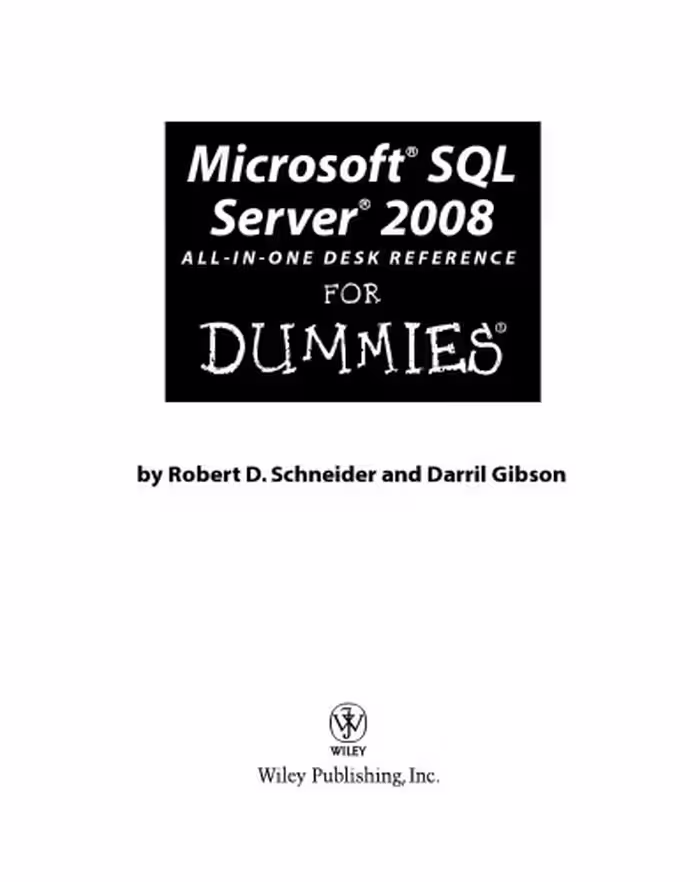 خرید و دانلود نسخه کامل کتاب Microsoft SQL Server 2008 all-in-one desk reference for dummies