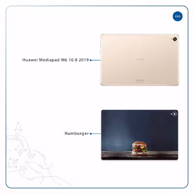 برچسب پوششی ماهوت مدل Hamburger مناسب برای تبلت هوآوی Mediapad M6 10.8 2019