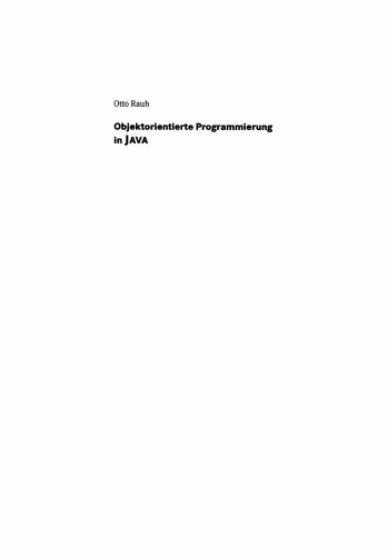 خرید و دانلود نسخه کامل کتاب Objektorientierte Programmierung in JAVA: Eine leicht verständliche Einführung