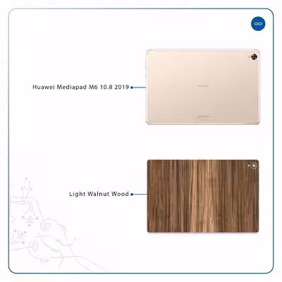 برچسب پوششی ماهوت مدل Light Walnut Wood مناسب برای تبلت هوآوی Mediapad M6 10.8 2019
