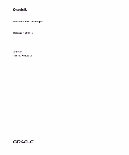 خرید و دانلود نسخه کامل کتاب Oracle9i Database Error Messages