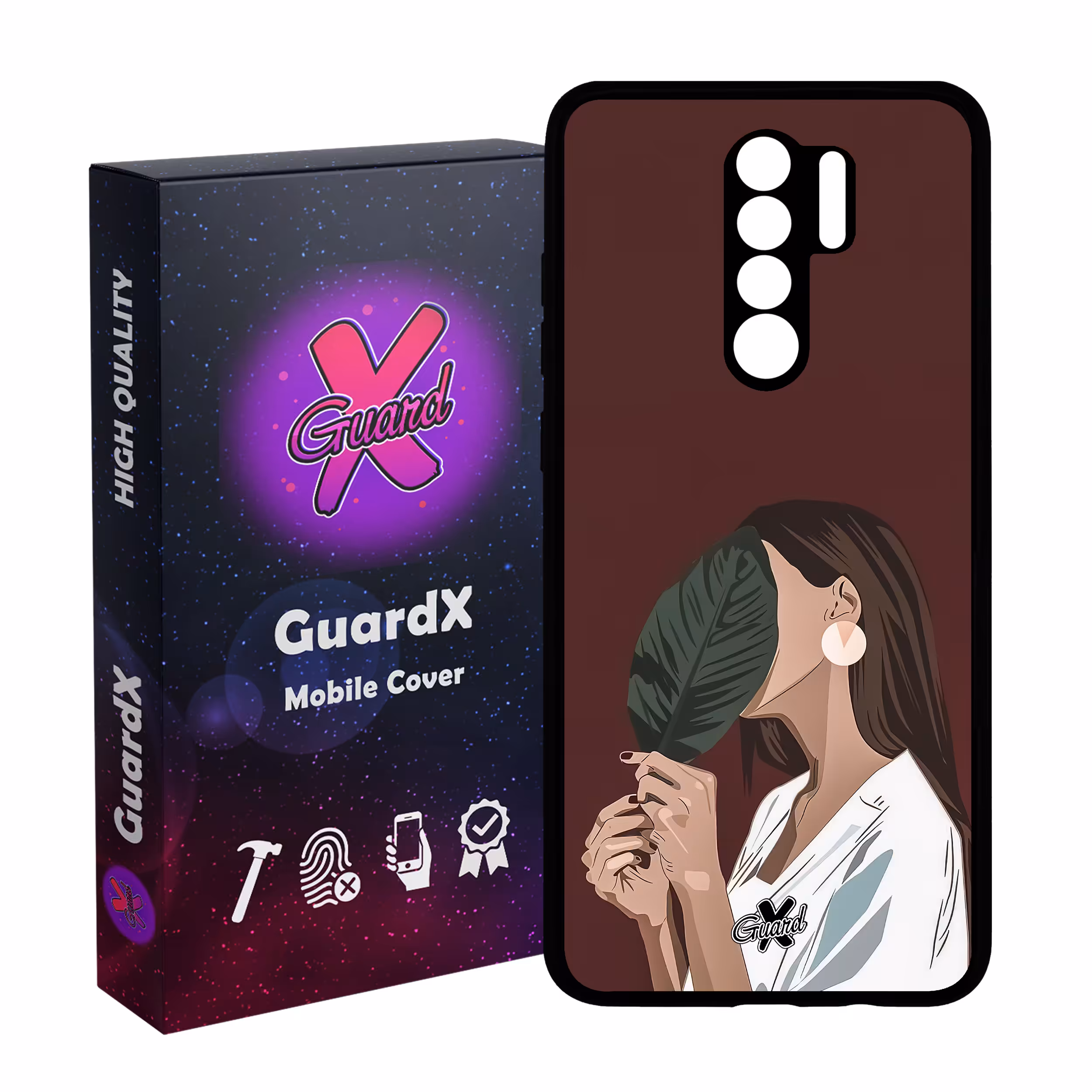 کاور گارد ایکس طرح دختر مدل Glass10476 مناسب برای گوشی موبایل شیائومی Redmi 9/Redmi 9 Prime/Poco M2