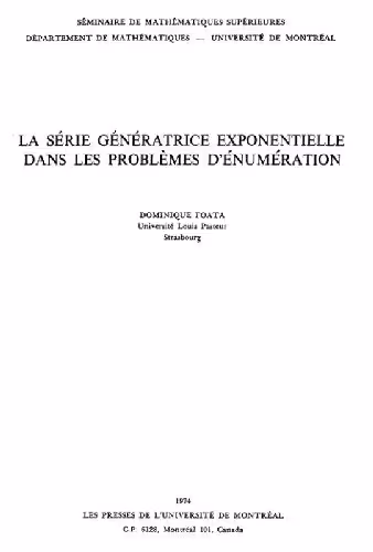 خرید و دانلود نسخه کامل کتاب La serie generatrice exponentielle dans les problemes d'enumeration