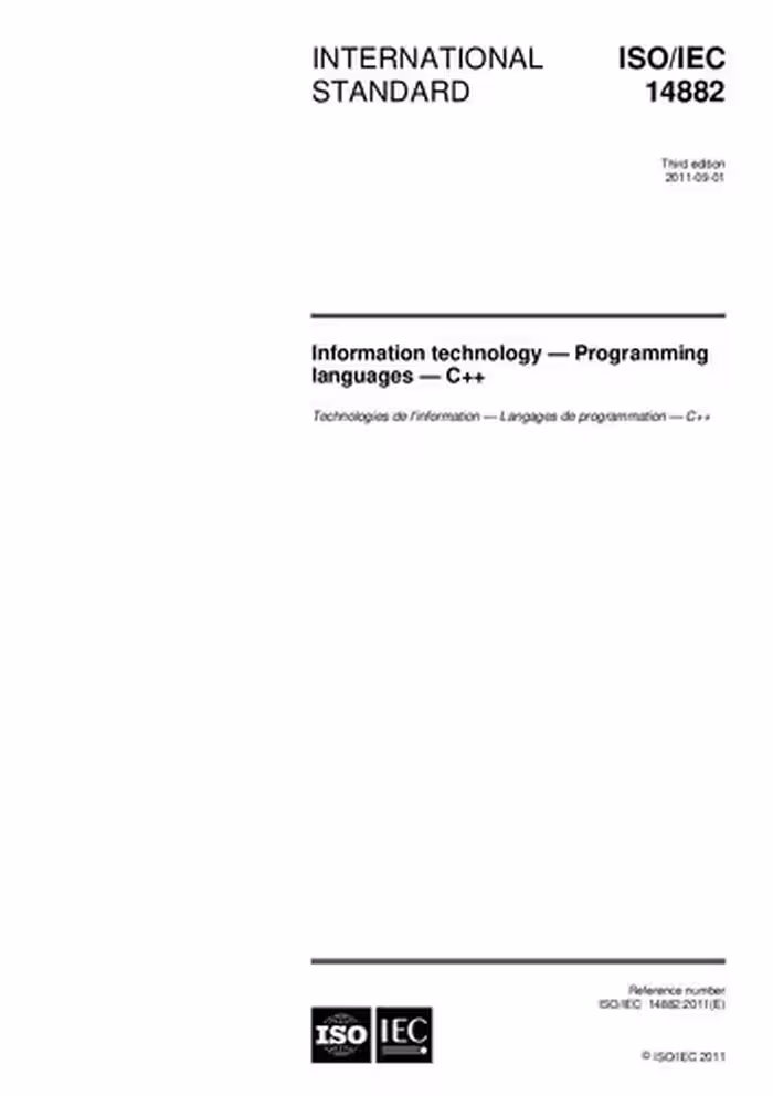 خرید و دانلود نسخه کامل کتاب ISO-IEC 14882-2011 Information technology — Programming languages — C