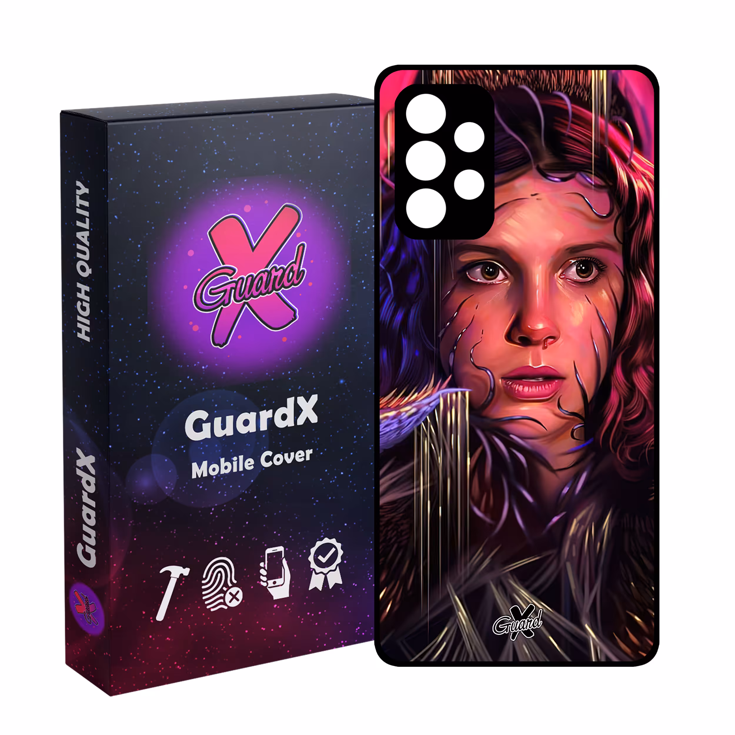 کاور گارد ایکس طرح Stranger Things مدل Glass10462 مناسب برای گوشی موبایل سامسونگ Galaxy A72