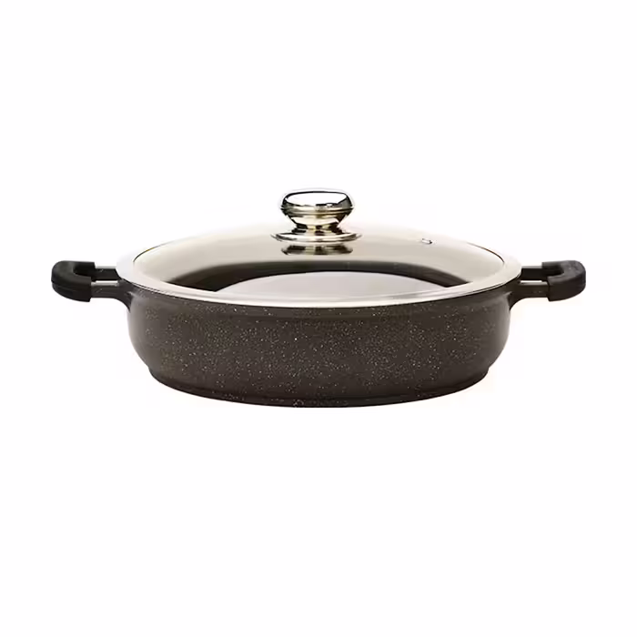 قابلمه کوتاه گرانیتی زرساب مدل گریپ کد RP-432KG (سایز 32)