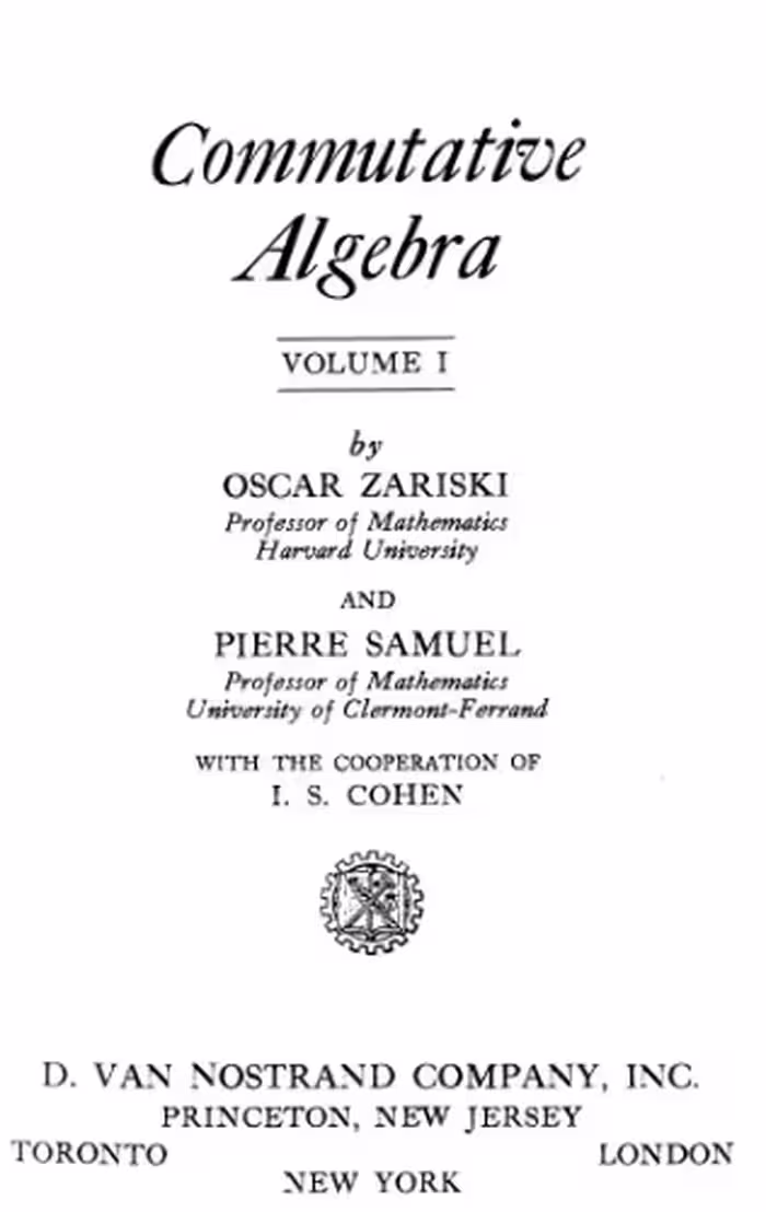 خرید و دانلود نسخه کامل کتاب Commutative Algebra Volume I