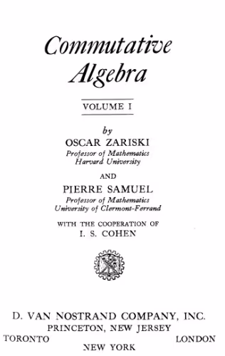 خرید و دانلود نسخه کامل کتاب Commutative Algebra Volume I