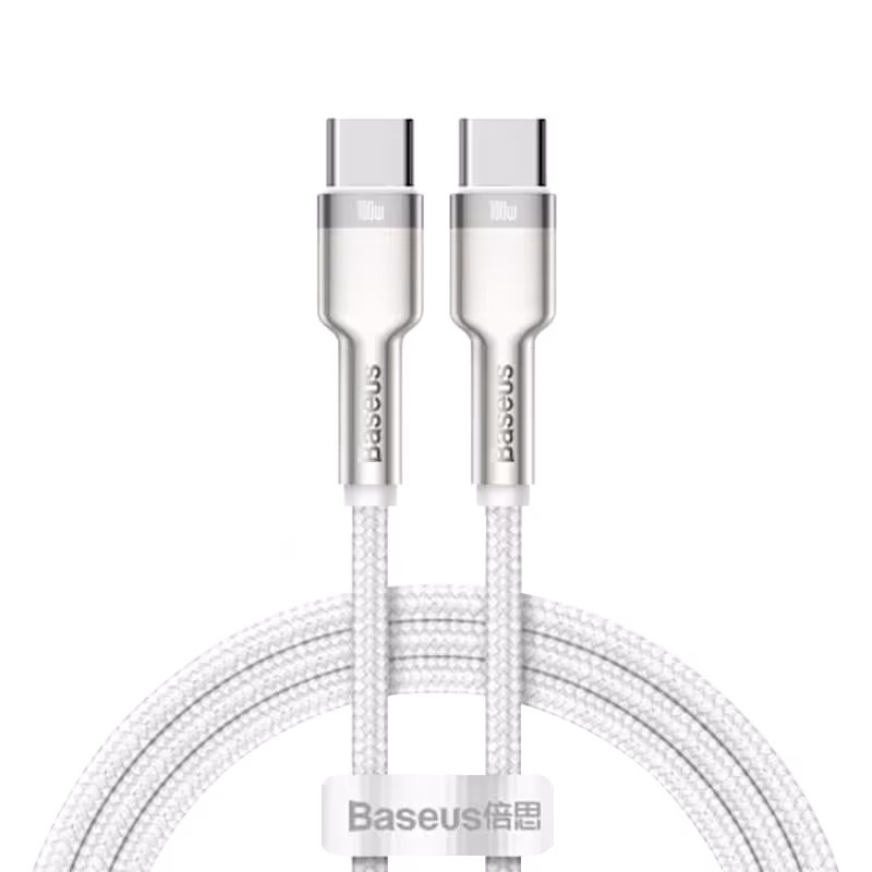 کابل بیسوس Type C به Type C 100 واتی مدل Cafule Series طول یک متر  Baseus Cafule Series Metal Data Cable Type-C to Type-C 100W 1m