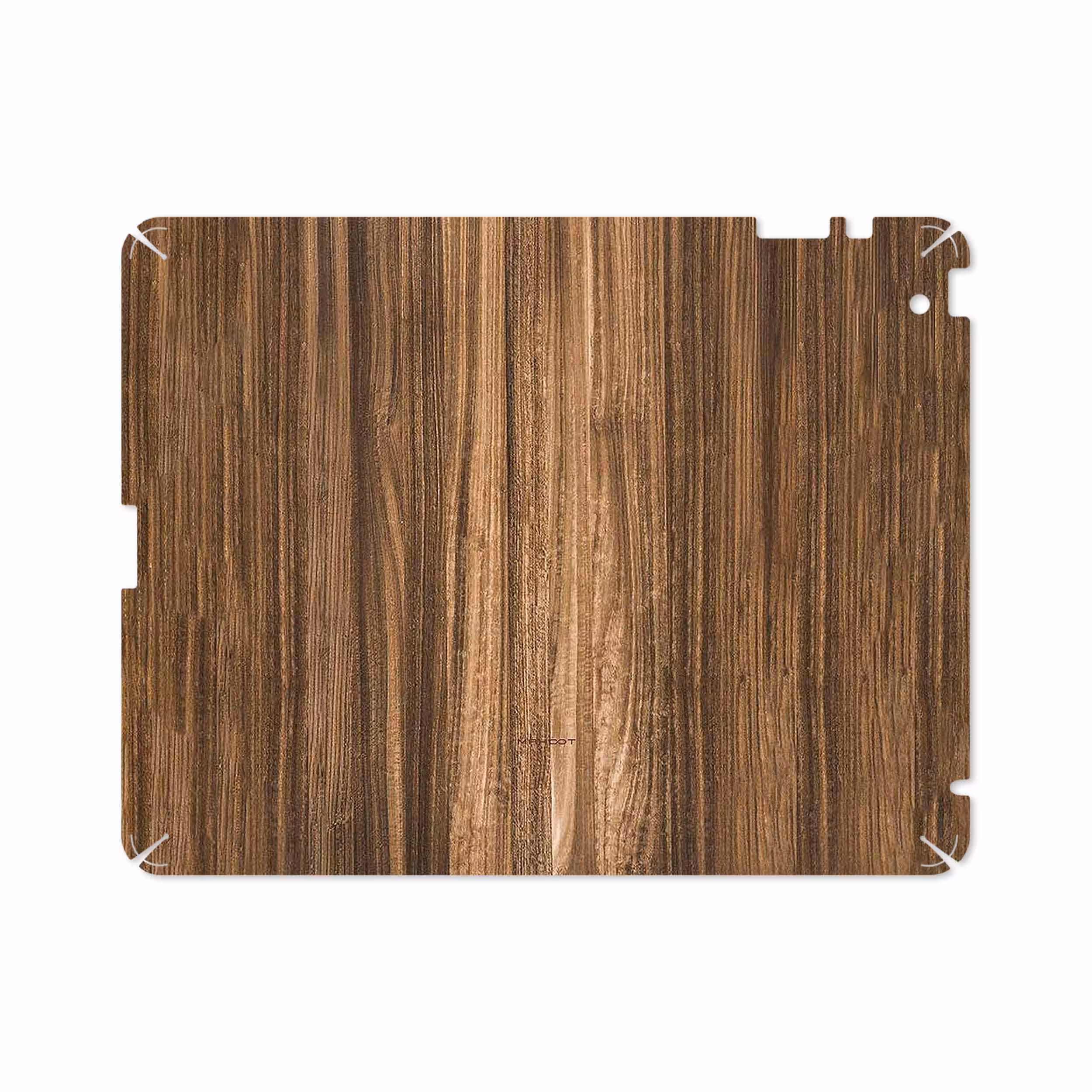 برچسب پوششی ماهوت مدل Light Walnut Wood مناسب برای تبلت اپل iPad 2 2011 A1396