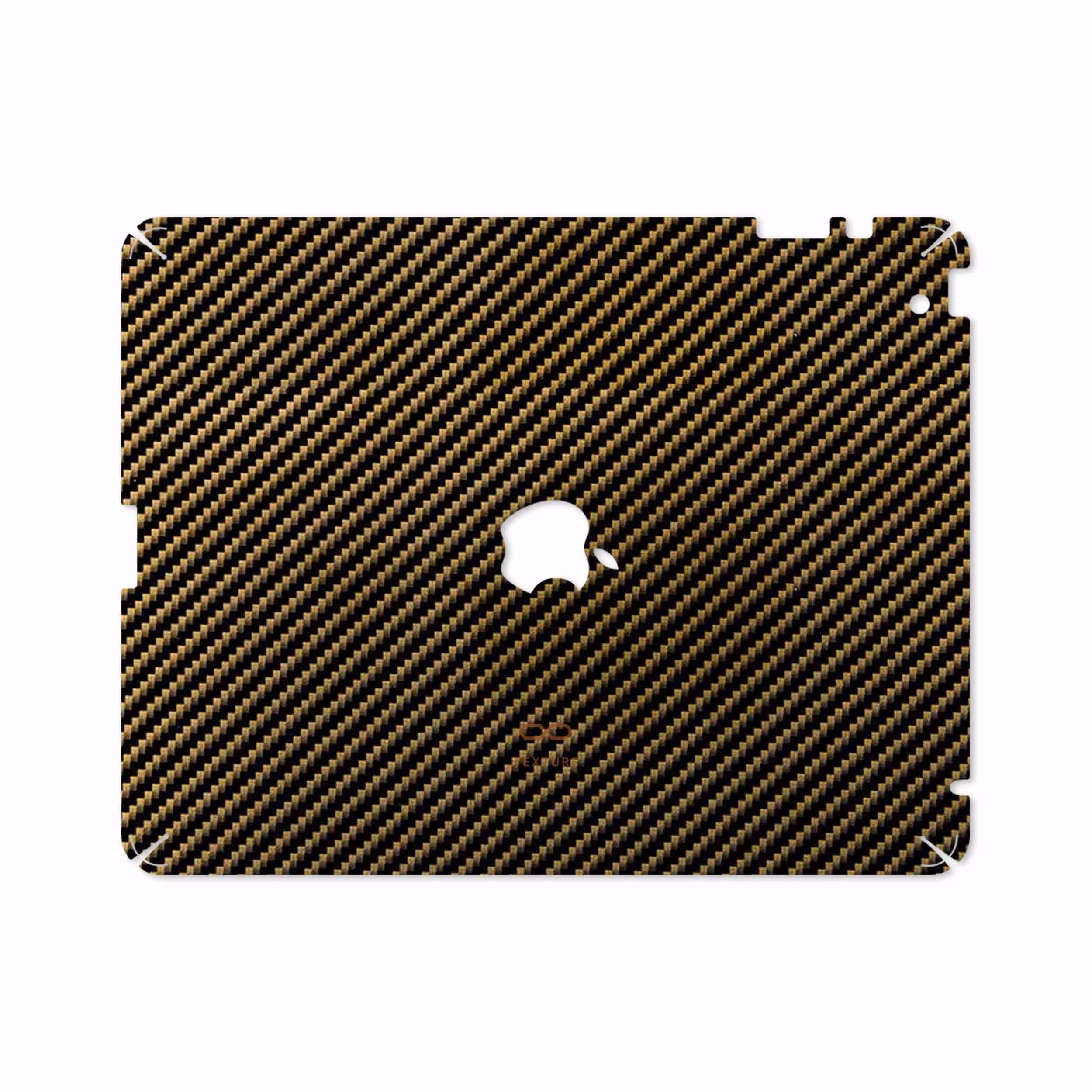 برچسب پوششی ماهوت مدل Glossy-Brown-Fiber مناسب برای تبلت اپل iPad 2 2011 A1396