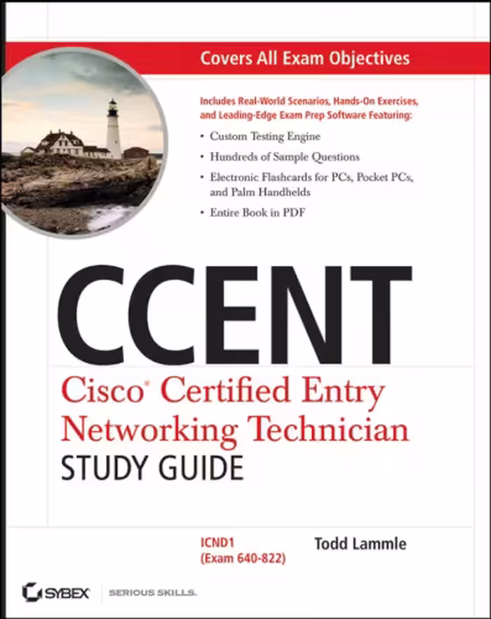 خرید و دانلود نسخه کامل کتاب CCENT: Cisco Certified Entry Networking Technician: ICND1 (Exam 640-822) (Exam 640-822 With CD)