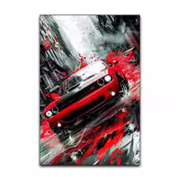 تابلو شاسی گوفی مدل ماشین اسپورت دوج چلنجر طرح Dodge Challenger Sport Car کد RED02 | دنیای قاب