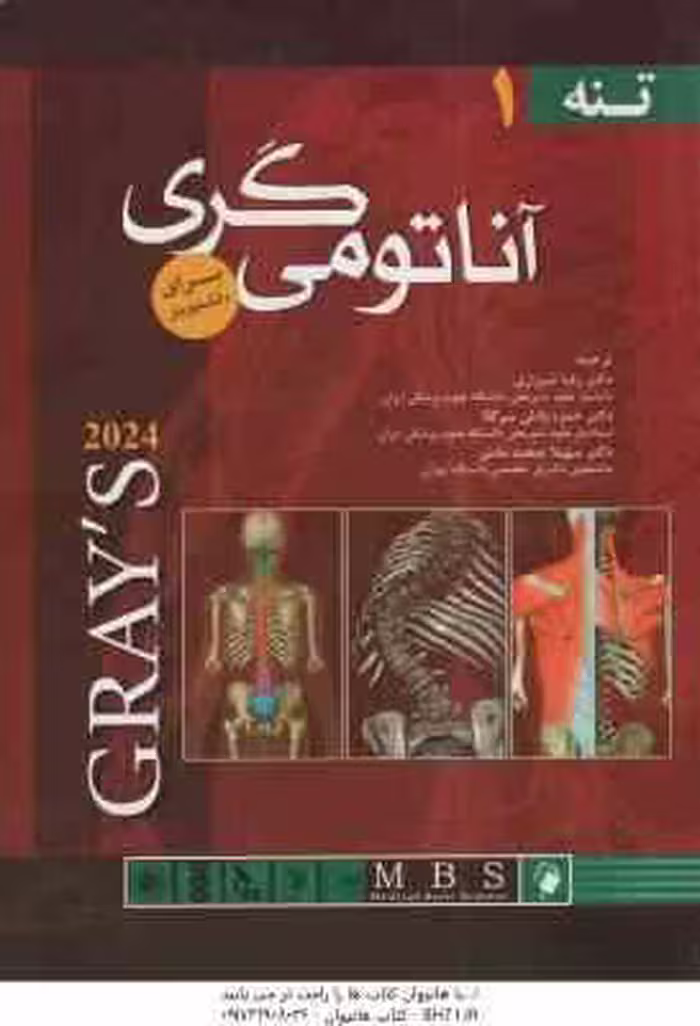 آناتومی گری تنه 1 : 2024 ( ریچارد ال دارک – رضا شیرازی – حمزه بادلی سرکلا )