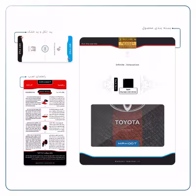 برچسب پوششی ماهوت مدل TOYOTA-Logo مناسب برای تبلت اپل iPad mini 2 2013 A1490