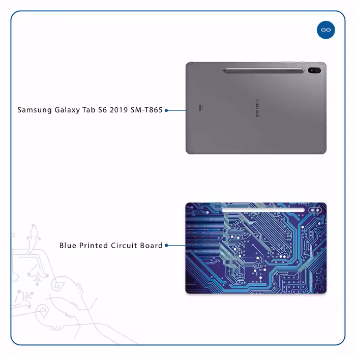 برچسب پوششی ماهوت مدل Blue Printed Circuit Board مناسب برای تبلت سامسونگ Galaxy Tab S6 2019 SM-T865