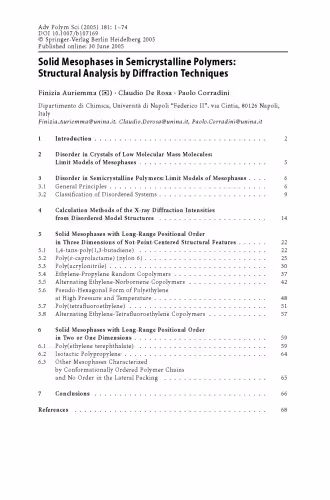 خرید و دانلود نسخه کامل کتاب Solid Mesophases in Semicrystalline Polymers: Structural Analysis by Diffraction Techniques