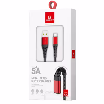 کابل تبدیل USB به لایتنینگ بیبوشی مدل A25 طول 1 متر