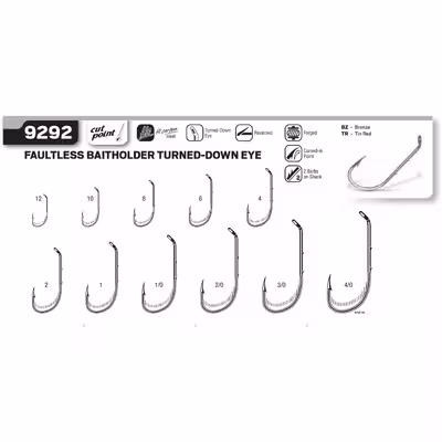 قلاب ماهیگیری وی ام سی کد 9292 سایز TR 8 بسته 10 عددی