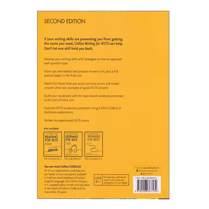 کتاب Collins English For Exam Writing For IELTS اثر Anneli Williams انتشارات الوندپویان