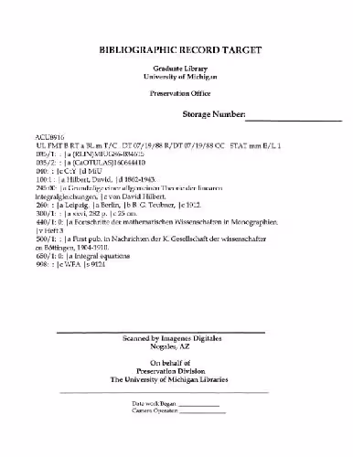 خرید و دانلود نسخه کامل کتاب Grundzuege einer allgemeinen Theorie der linearen Integralgleichungen