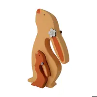 اسباب بازی چوبی طرح پازل خرگوش مدل MKids55B مجموعه 2 عددی