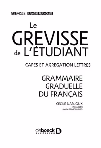 خرید و دانلود نسخه کامل کتاب Le Grevisse de l'étudiant, grammaire graduelle du français
