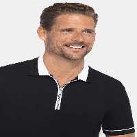 تی شرت یقه پولو مشکی مردانه برش باریک 100 ٪ پنبه مسطح سیاه چوگان T Tudors